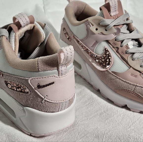 🌟Custom Bling Nike Air Max 90 Sneakers Shoes with Rhinestone Crystals Size 7🌟 - Picture 4 of 9